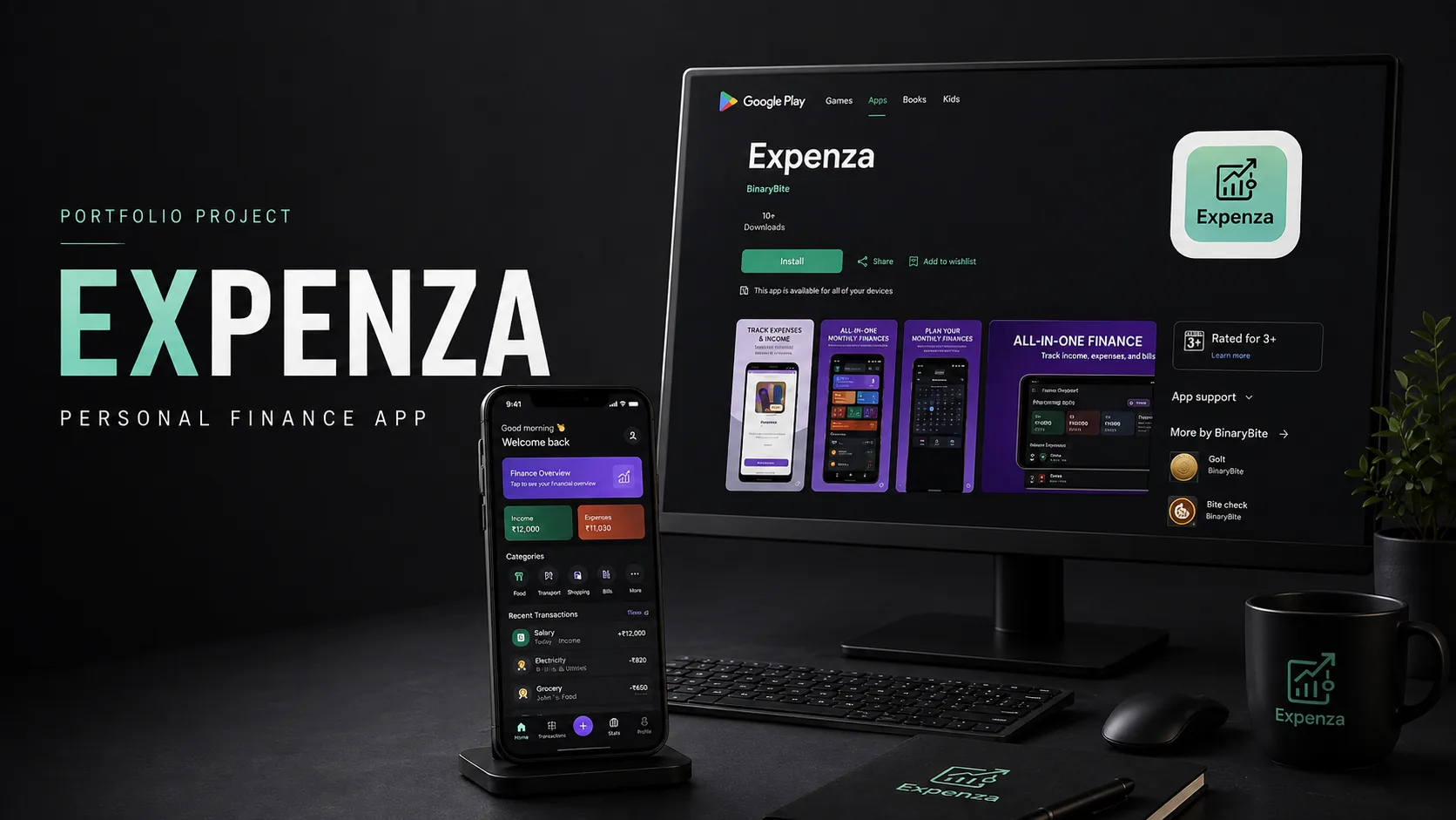 Expenza — application conçue et développée par TE Labs