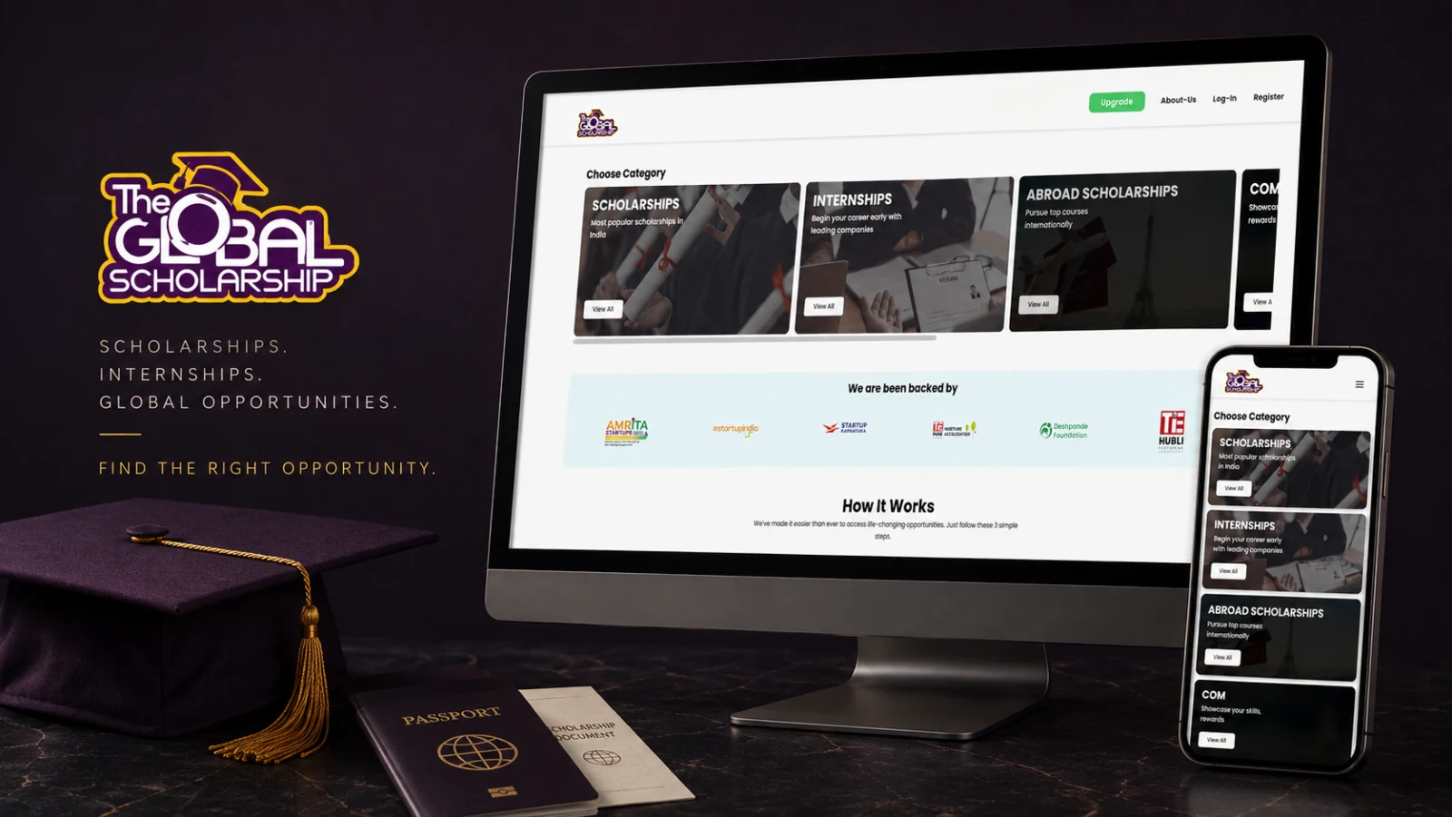 The Global Scholarship — logiciel développé par TE Labs